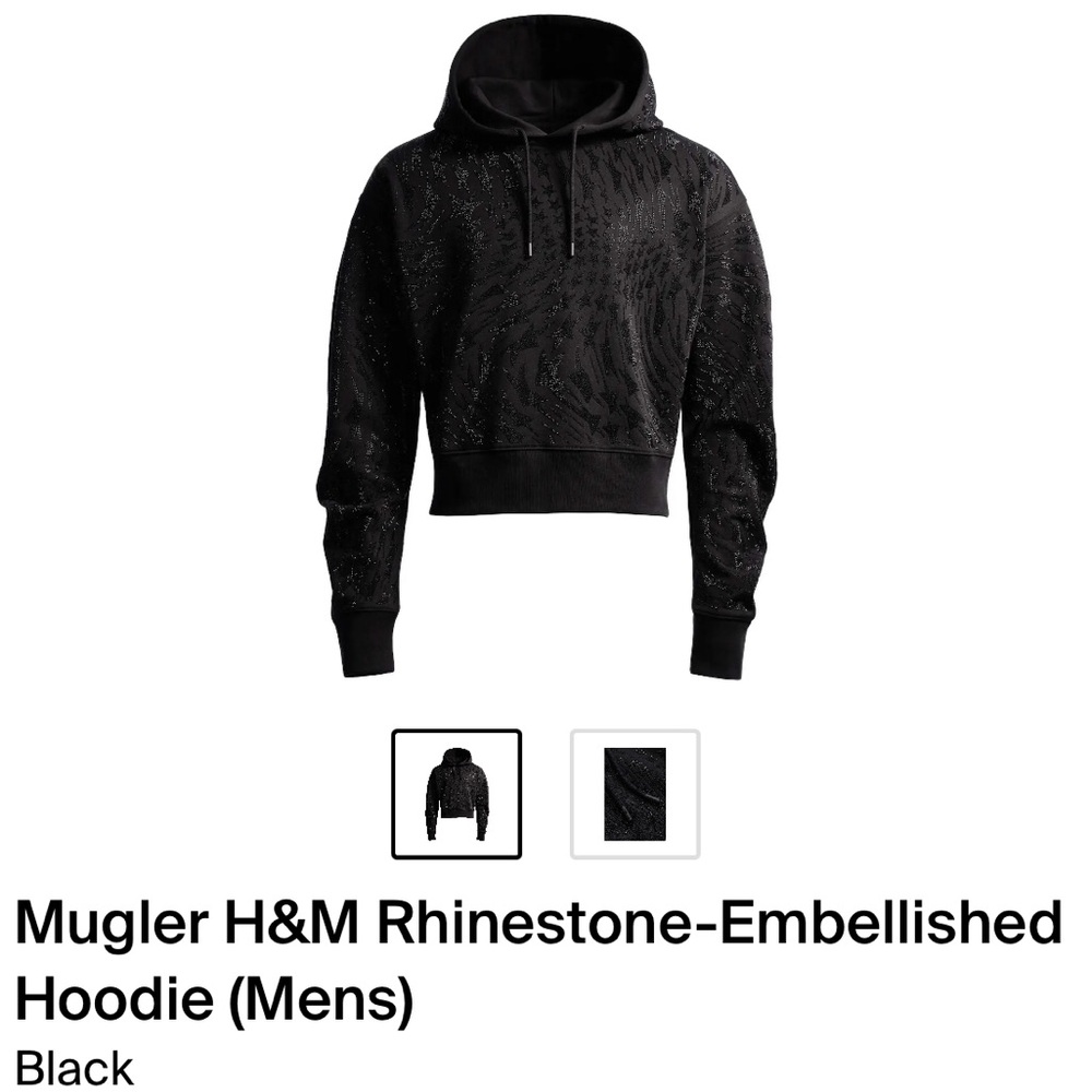 Mugler H&M embellished hoodie